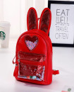 Girls mini backpack purse with cute rabbit design Waterproof Reflective Bunny Bag